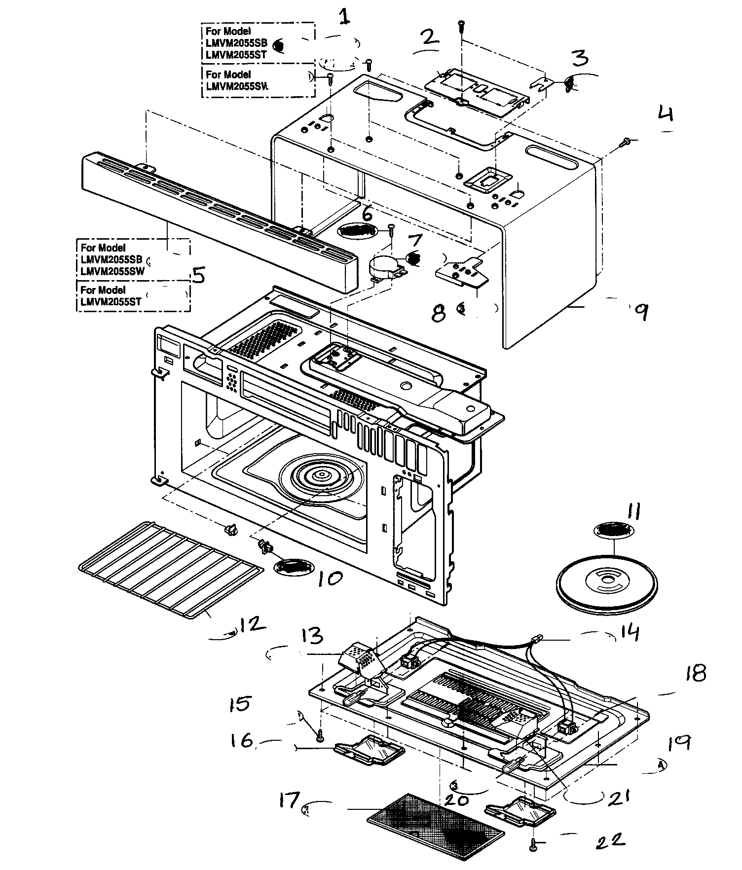 Oven cavity parts