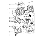 LG DLE7177RM drum/motor assy diagram