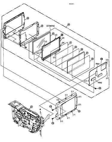 Side r shaft/lcd assy