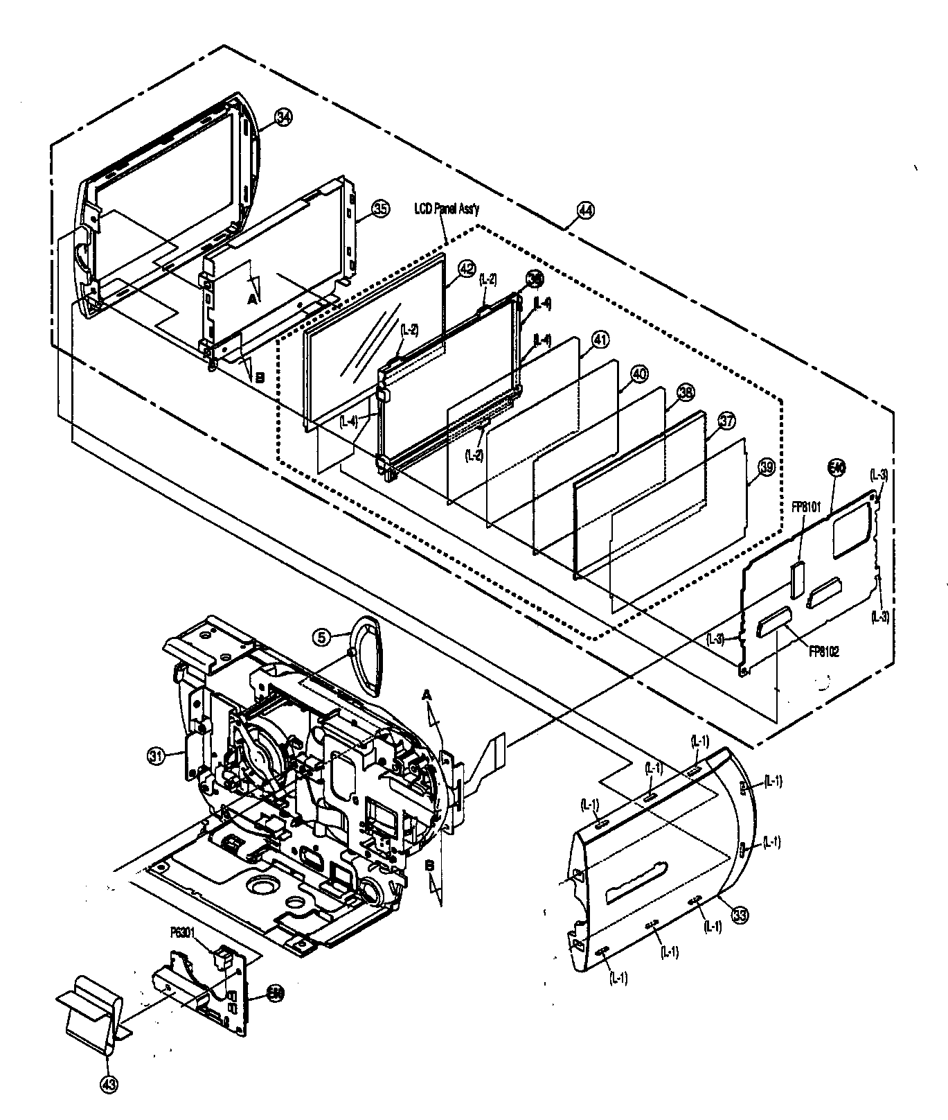Side r/lcd assy