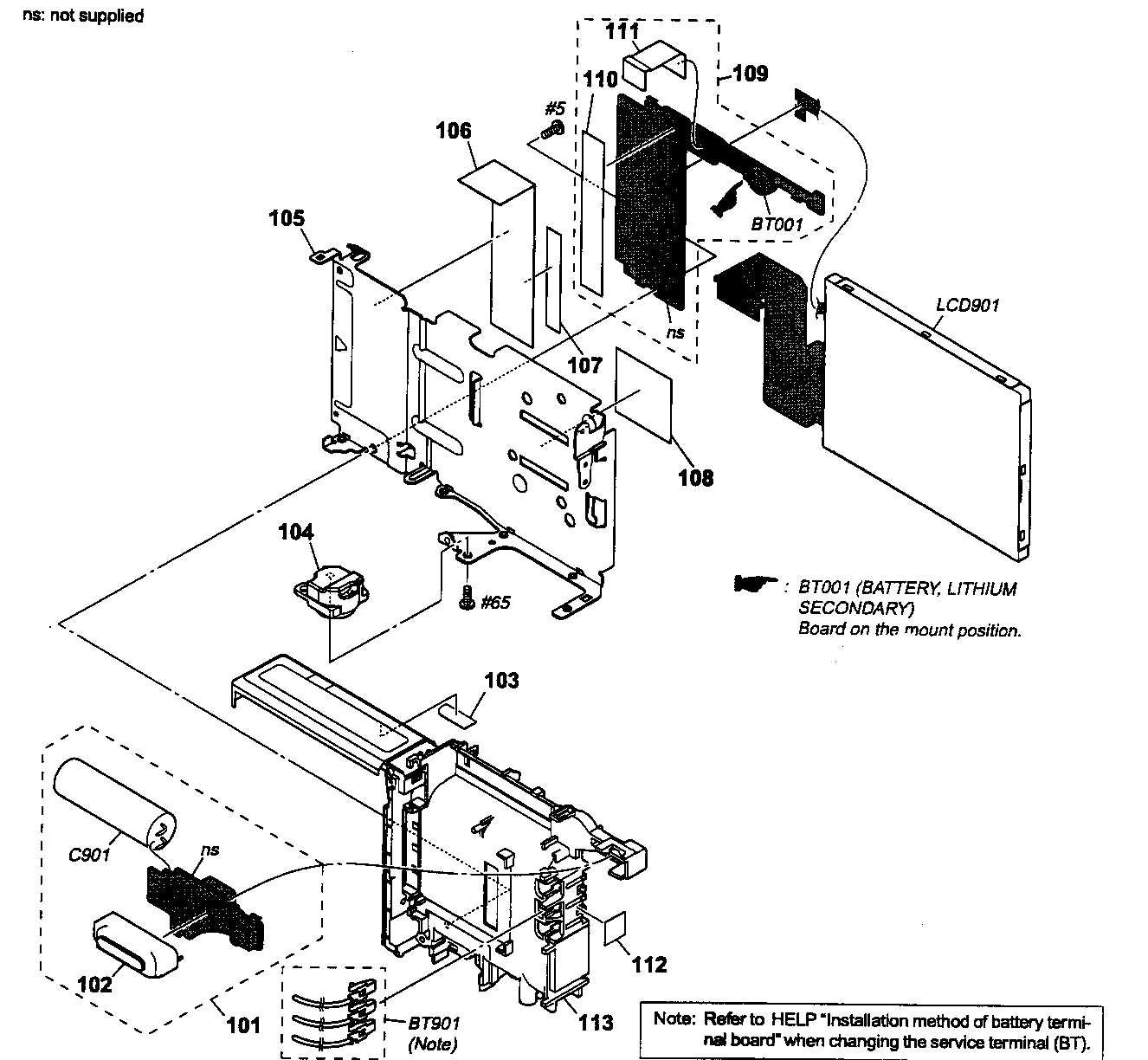 Lcd/bt holder