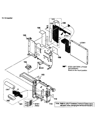 Lcd/bt holder