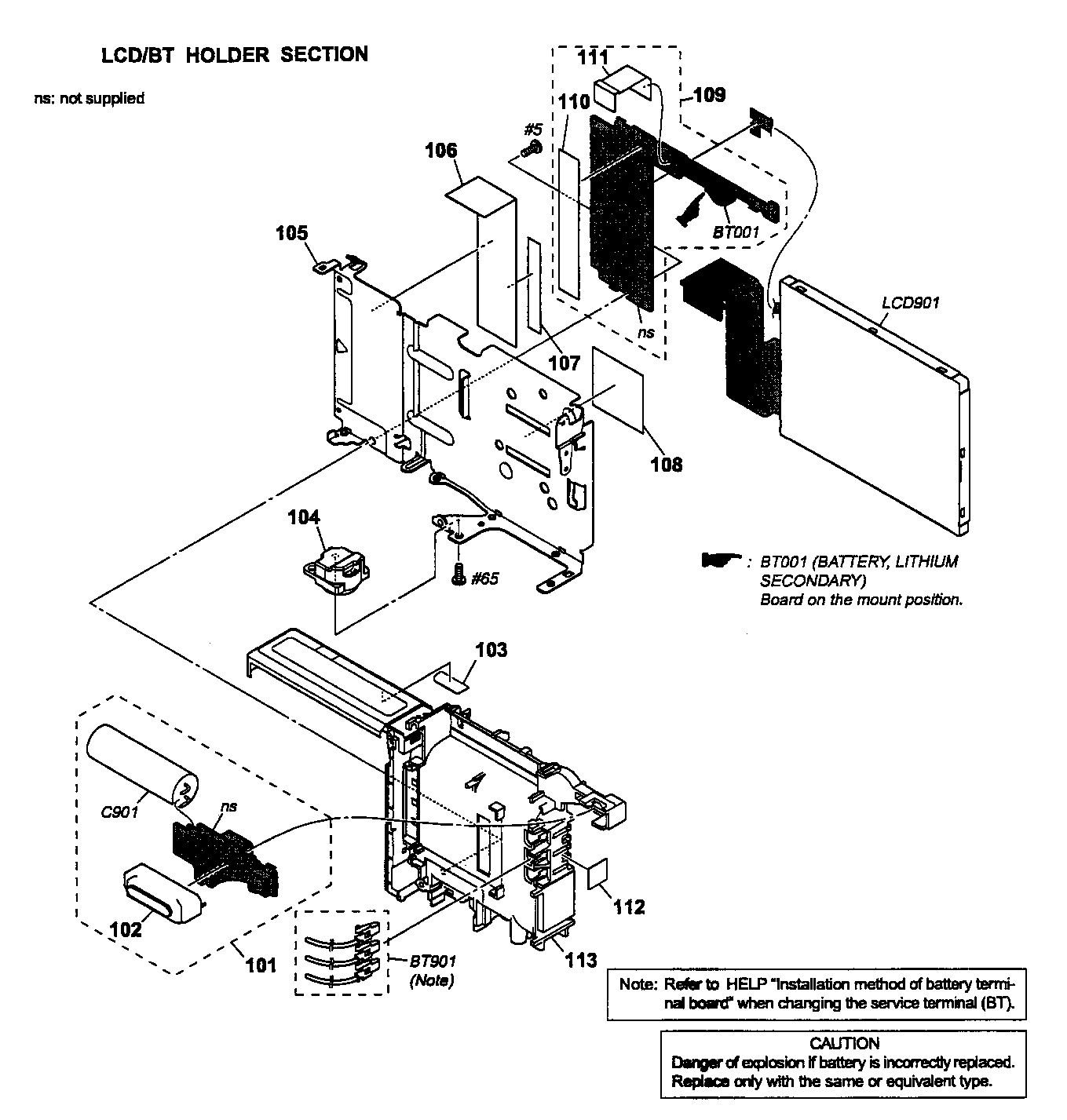 Lcd/bt holder