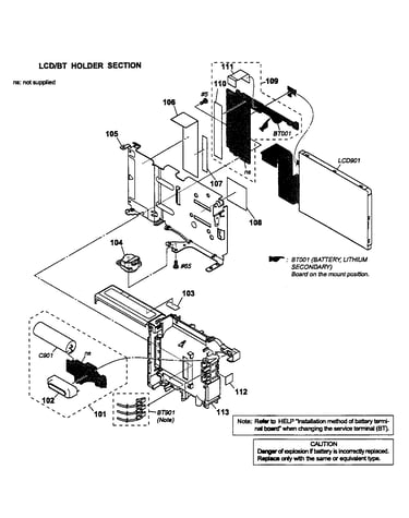 Lcd/bt holder