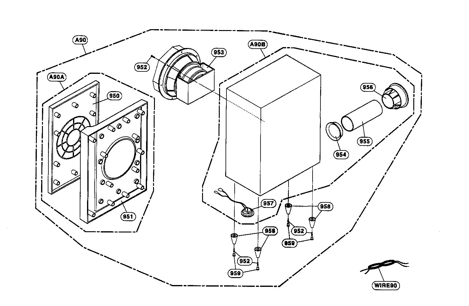 Passive subwoofer speaker