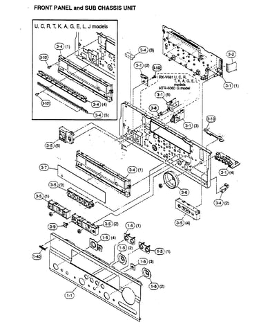 Front panel/sub chassis unit