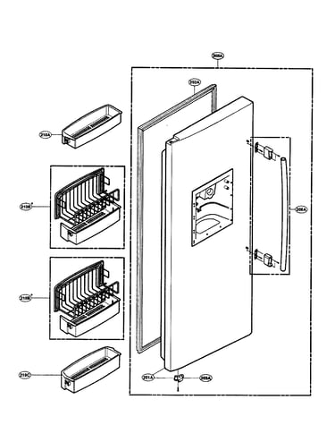 Freezer door parts