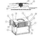 Carrier 48XL024040300 outdoor motor/fan blade gap diagram