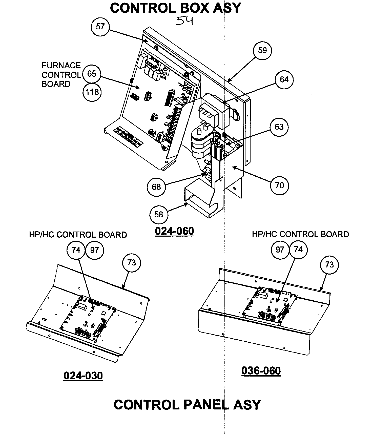 Control panel assy