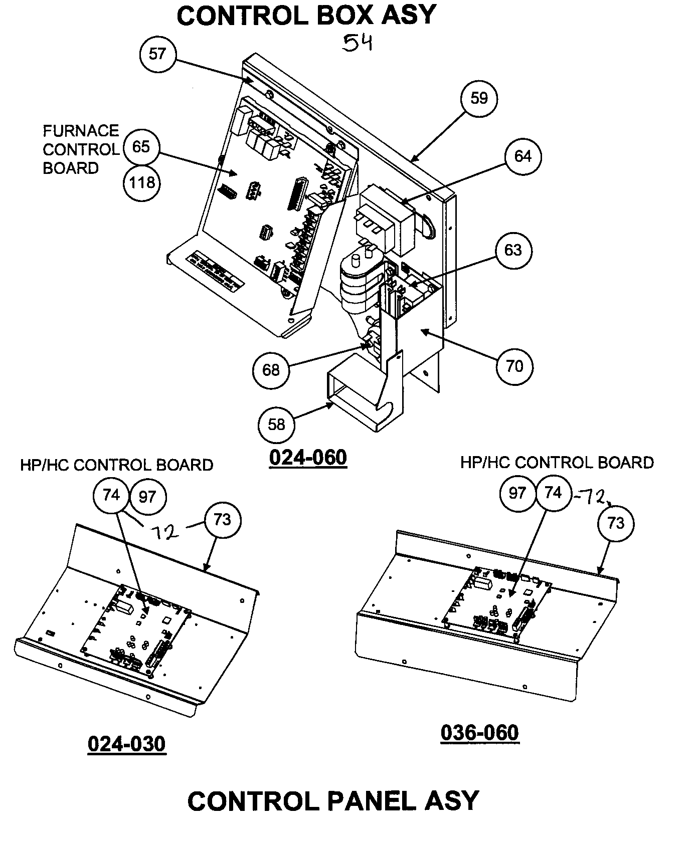 Control panel assy