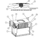 Carrier 48XL042090300 outdoor motor/fan blade gap diagram
