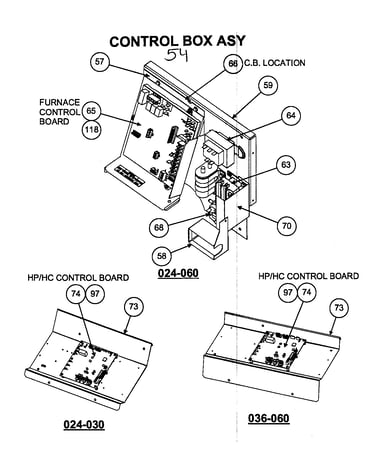 Control box/control panel assy