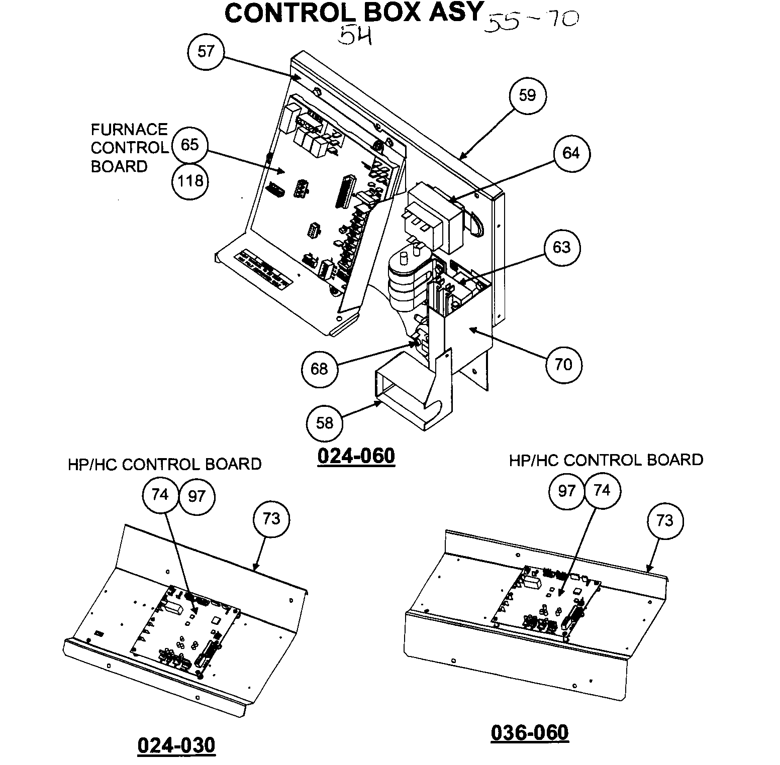 Control box/control panel assy