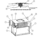 Carrier 48DU042060300 outdoor motor/fan blade gap diagram