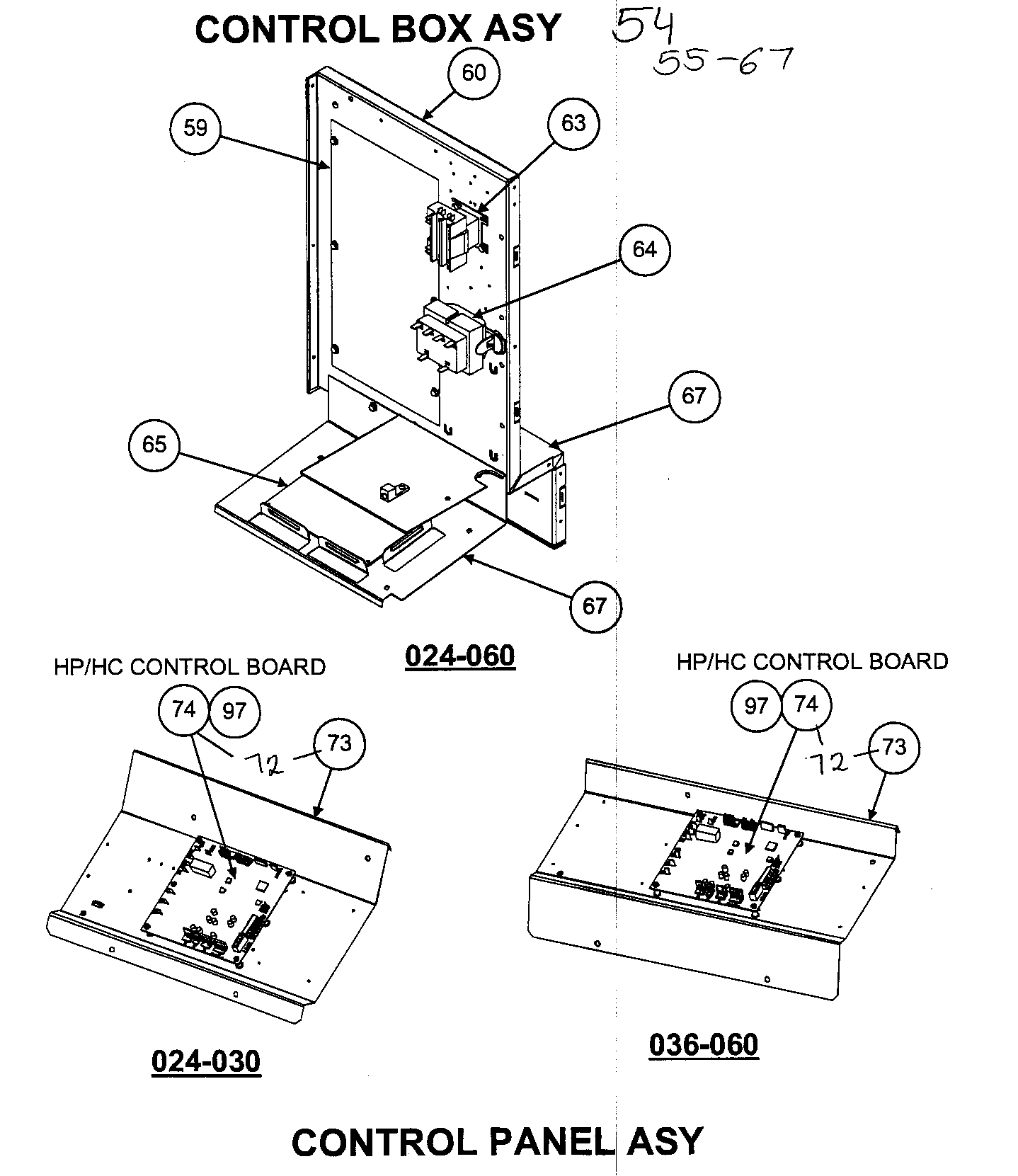 Control box/control panel assy