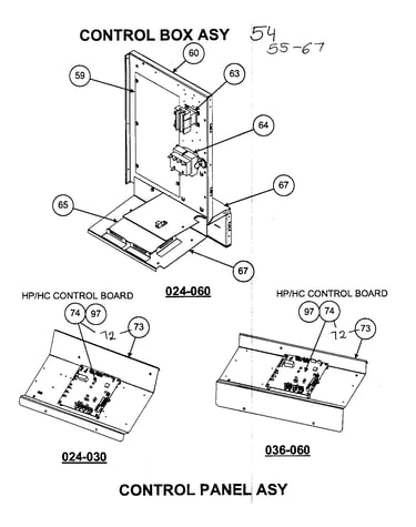 Control box/control panel assy