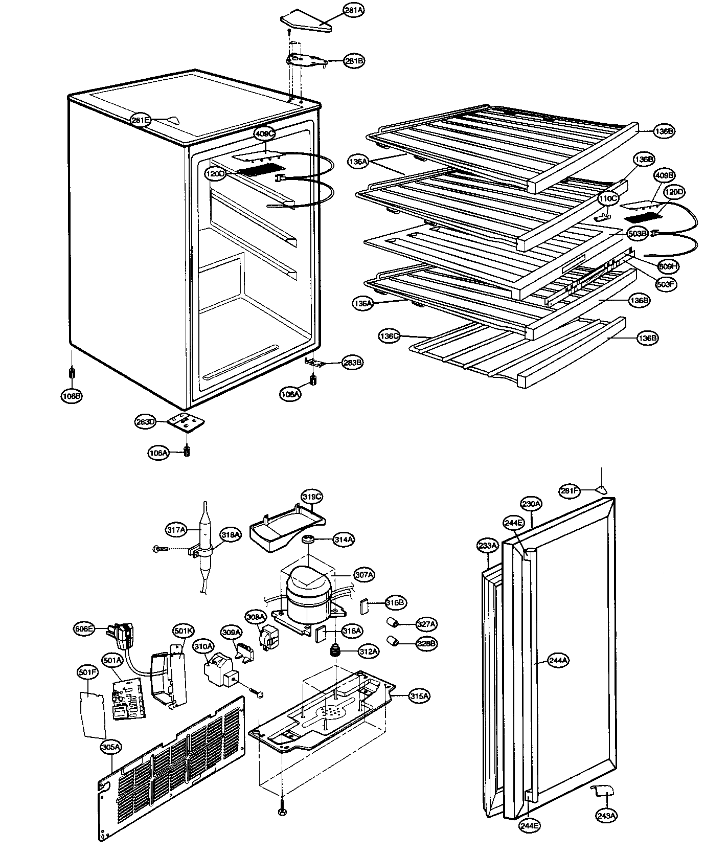 Cabinet parts