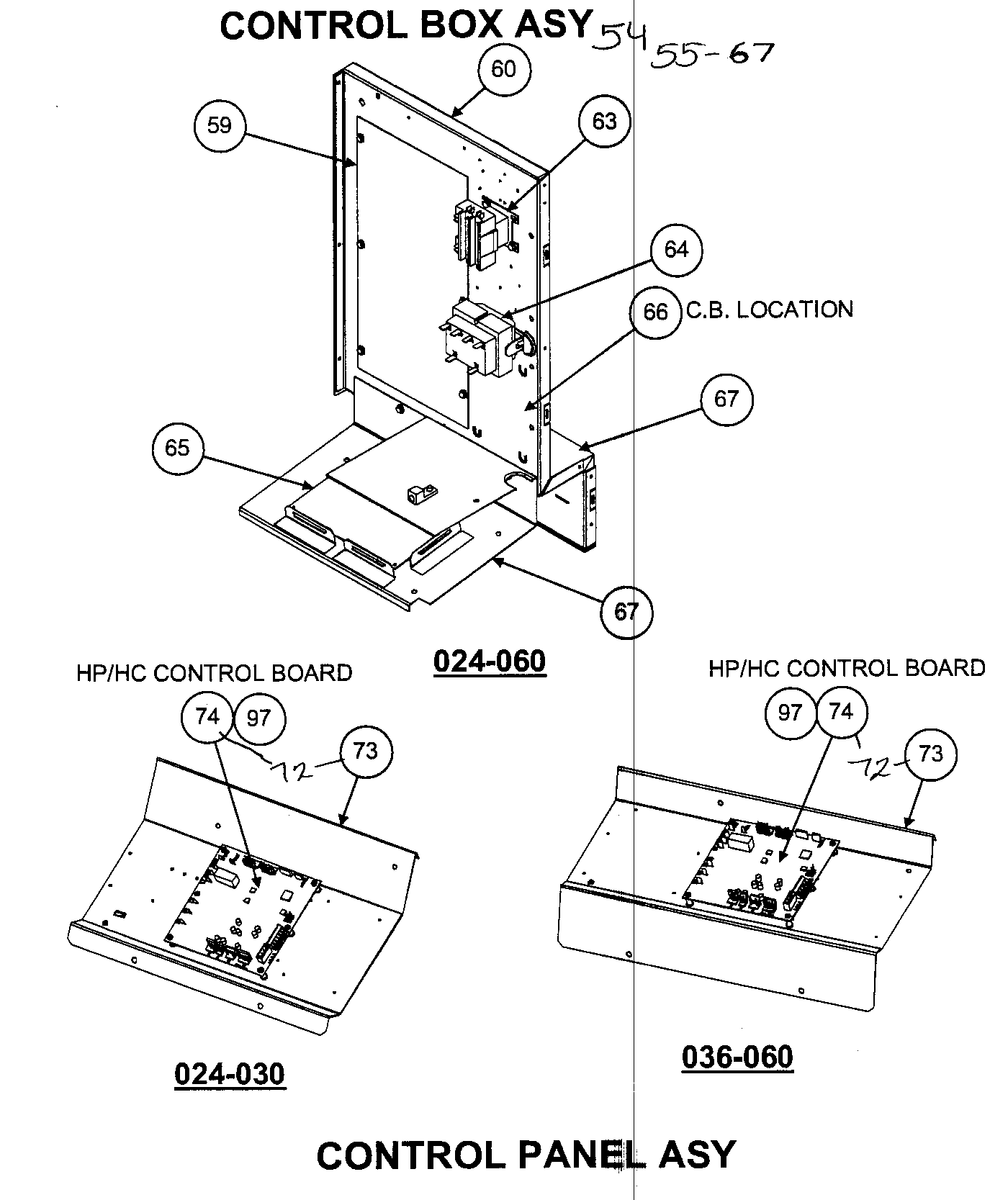 Control box/control panel assy
