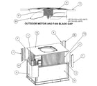 Carrier 48XLN036060300 outdoor motor/fan blade gap diagram