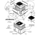 Carrier 48XTN030060300 front view/rear view diagram