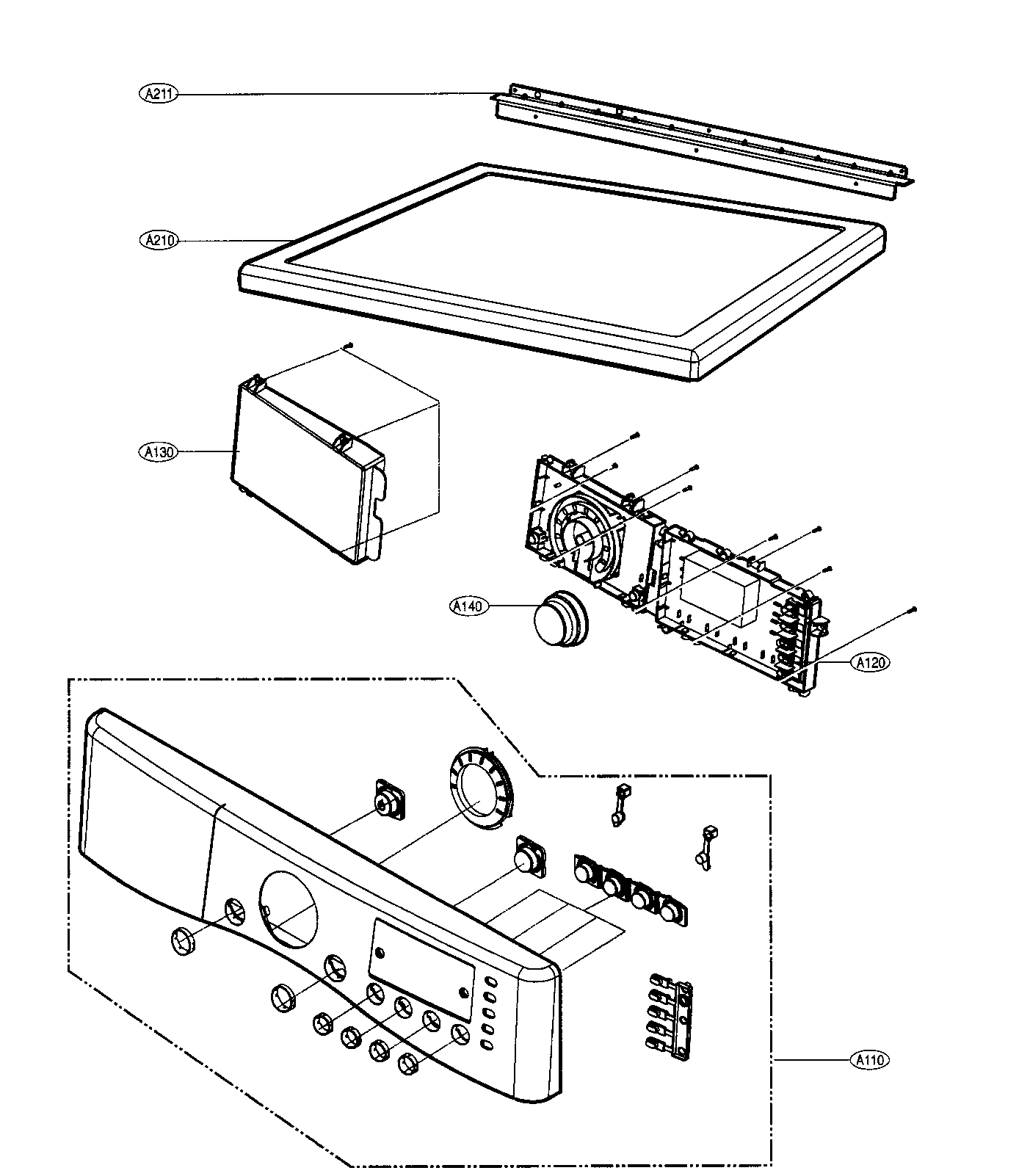 Control panel/plate assy