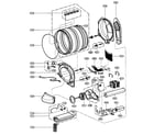 LG DLE8377NM drum/motor assy diagram