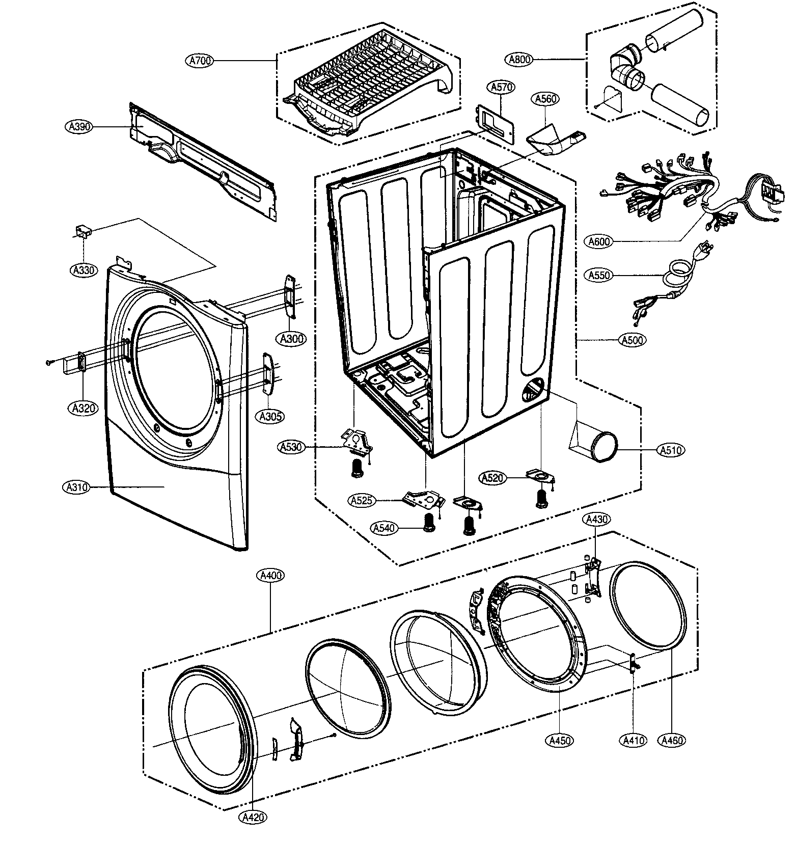 Cabinet/door assy