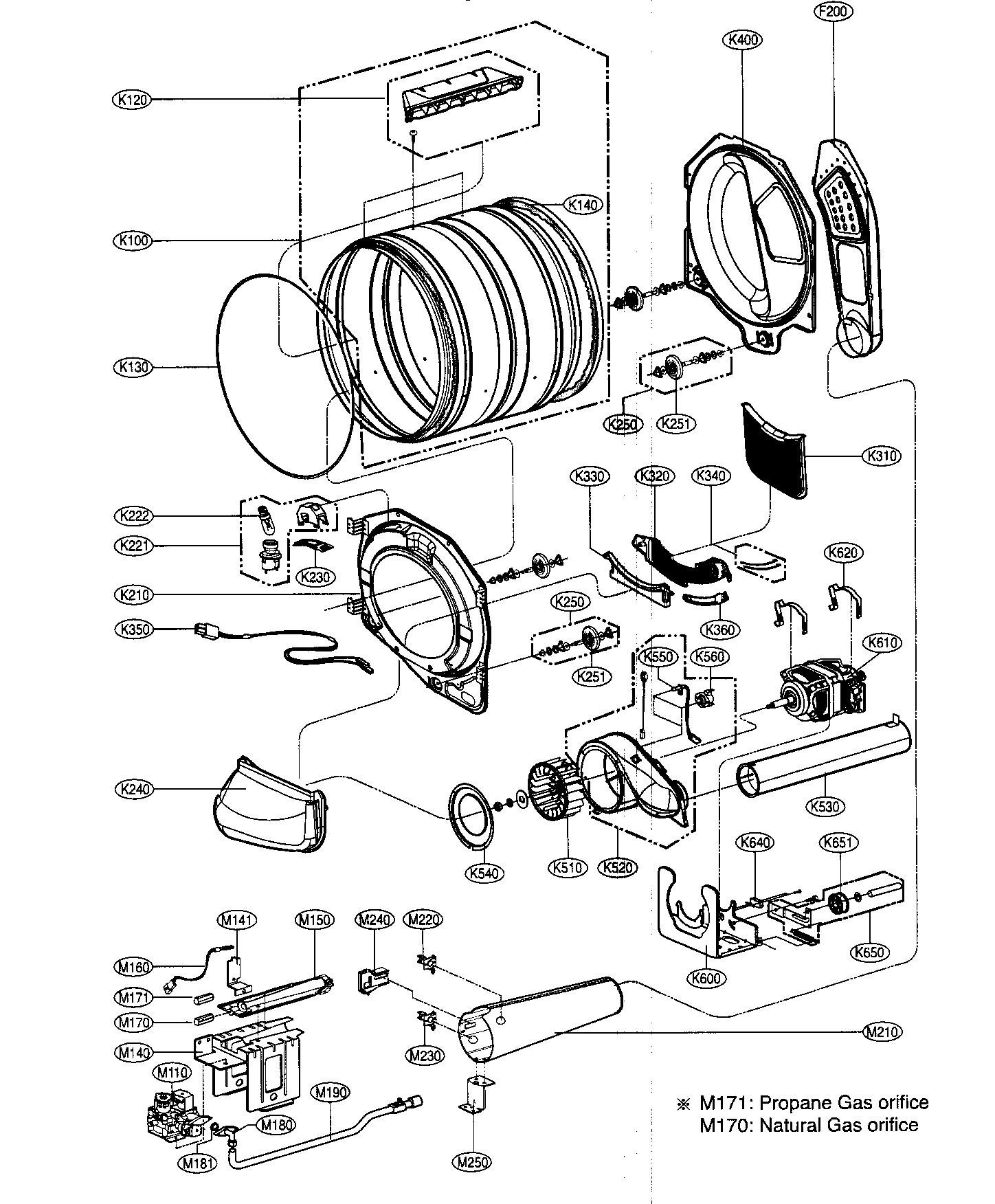 Drum/motor assy