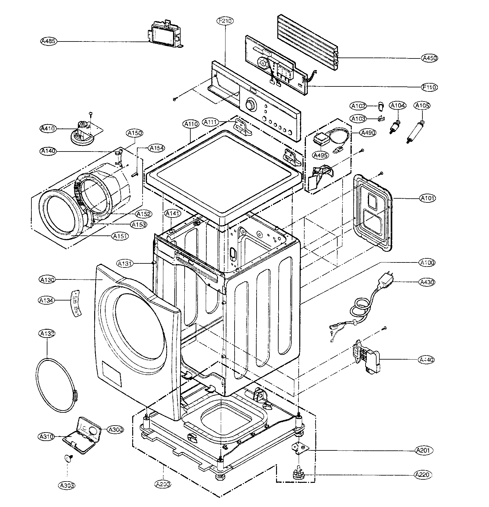 Cabinet/control panel assy
