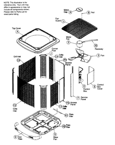Outside cabinet parts