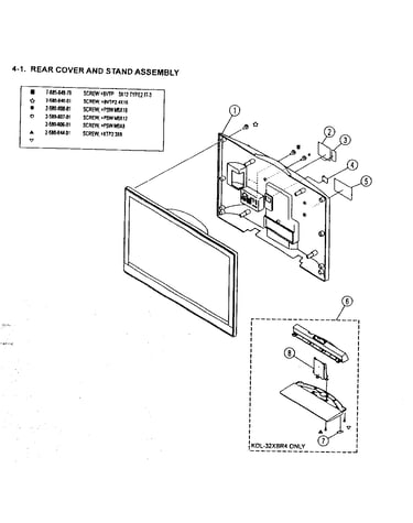 Rear cover/stand assy