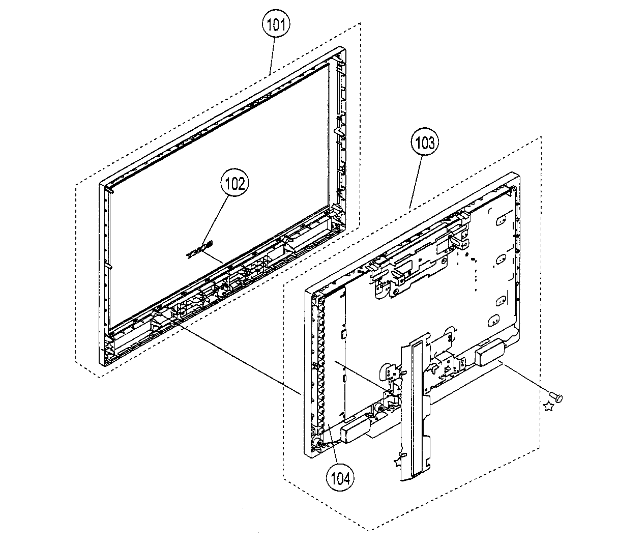 Bezel assy/lcd panel