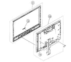 Sony KDL-40D3000 bezel assy/lcd panel diagram