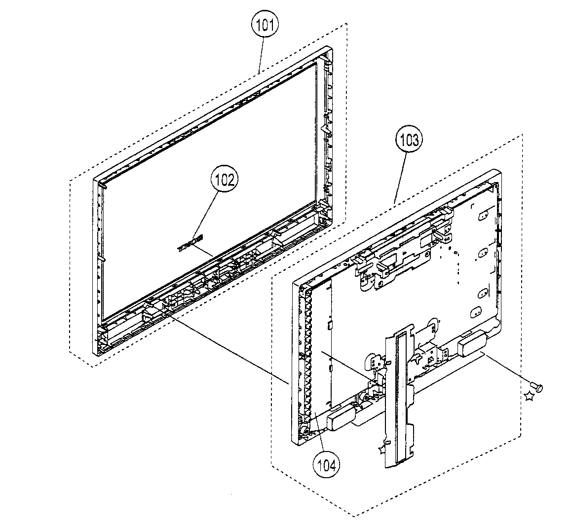 Bezel assy/lcd panel