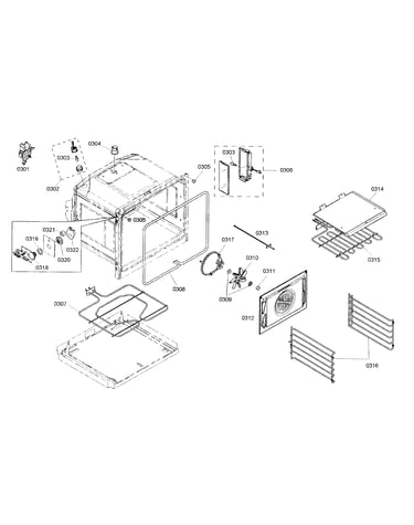 Top oven parts