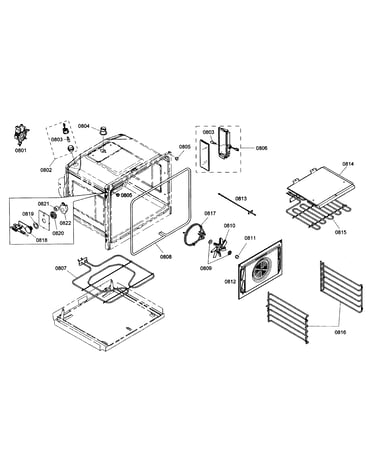 Top oven parts