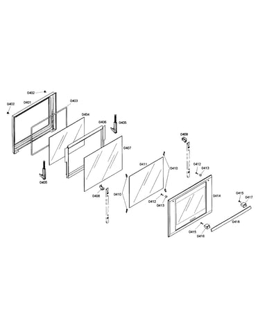 Oven door assy