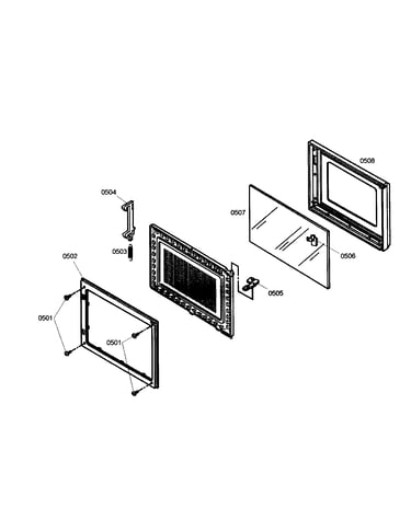 Microwave door assy