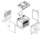 Thermador PRG364EDG04 cabinet parts diagram