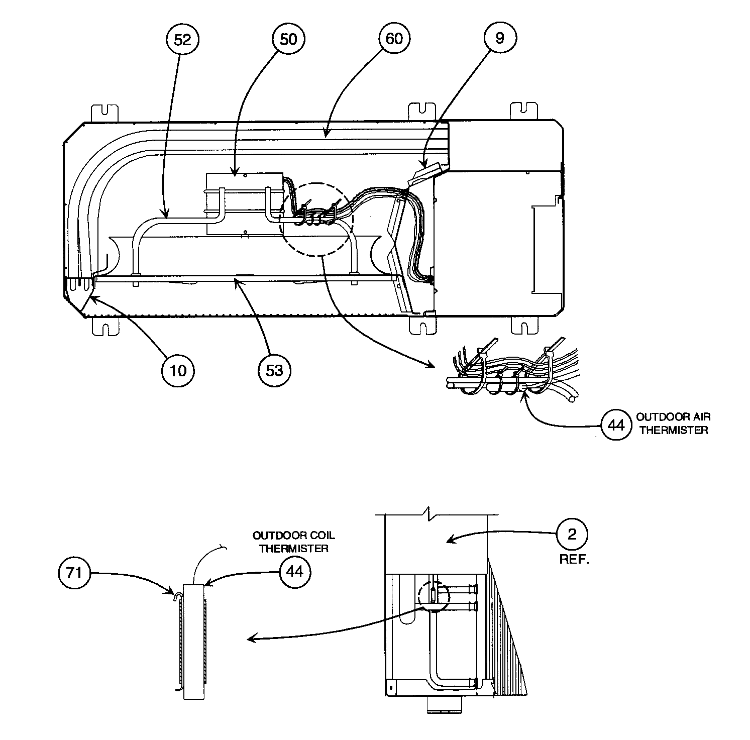 Outdoor thermister/coil