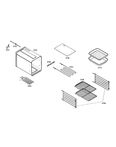 Right oven cabinet