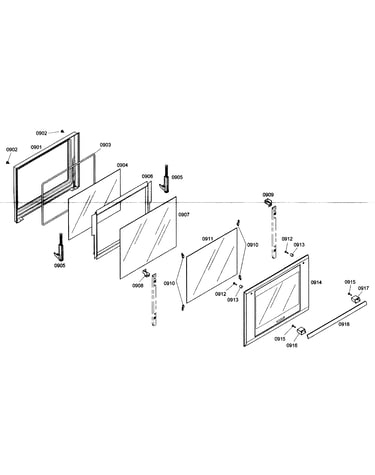 Oven door assy