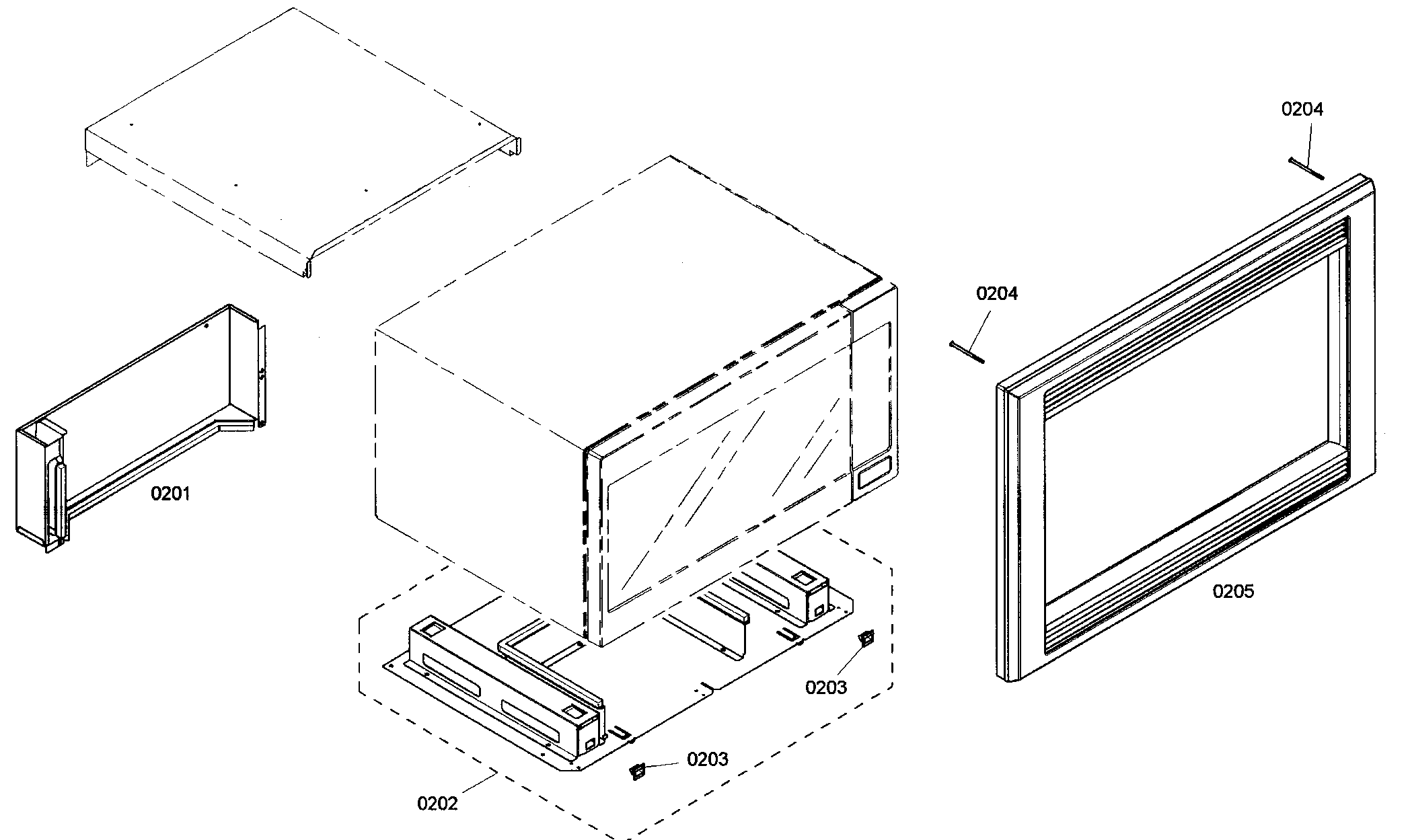 Microwave mounting assy