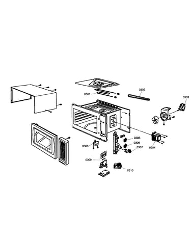 Microwave cabinet parts