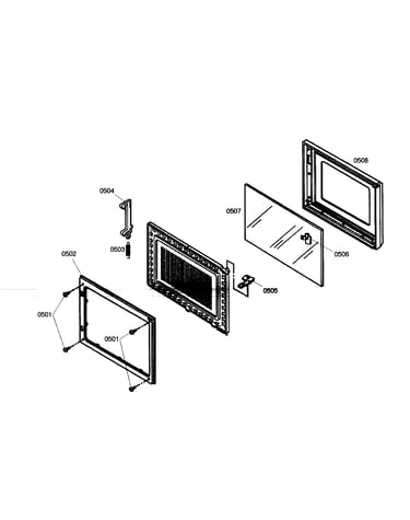 Microwave door assy