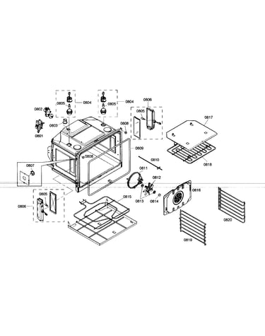 Oven cabinet parts