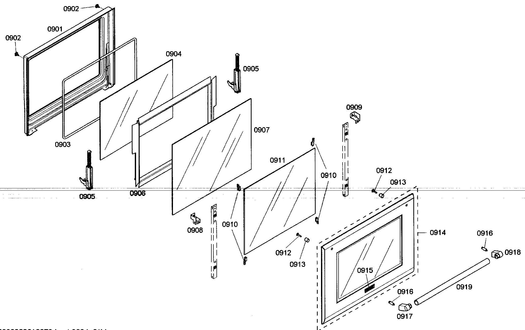 Oven door assy