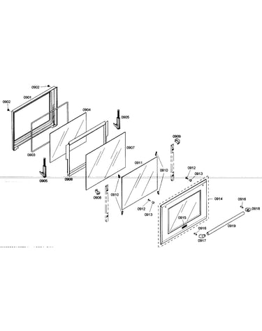 Oven door assy
