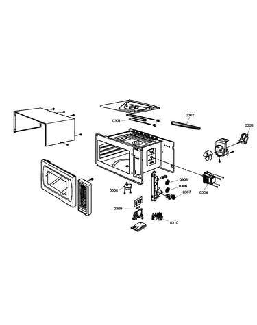 Microwave cabinet parts