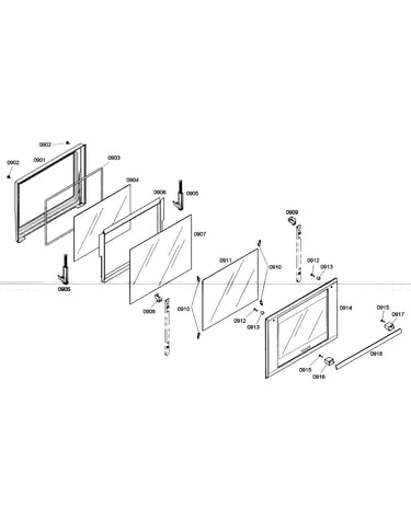 Oven door assy